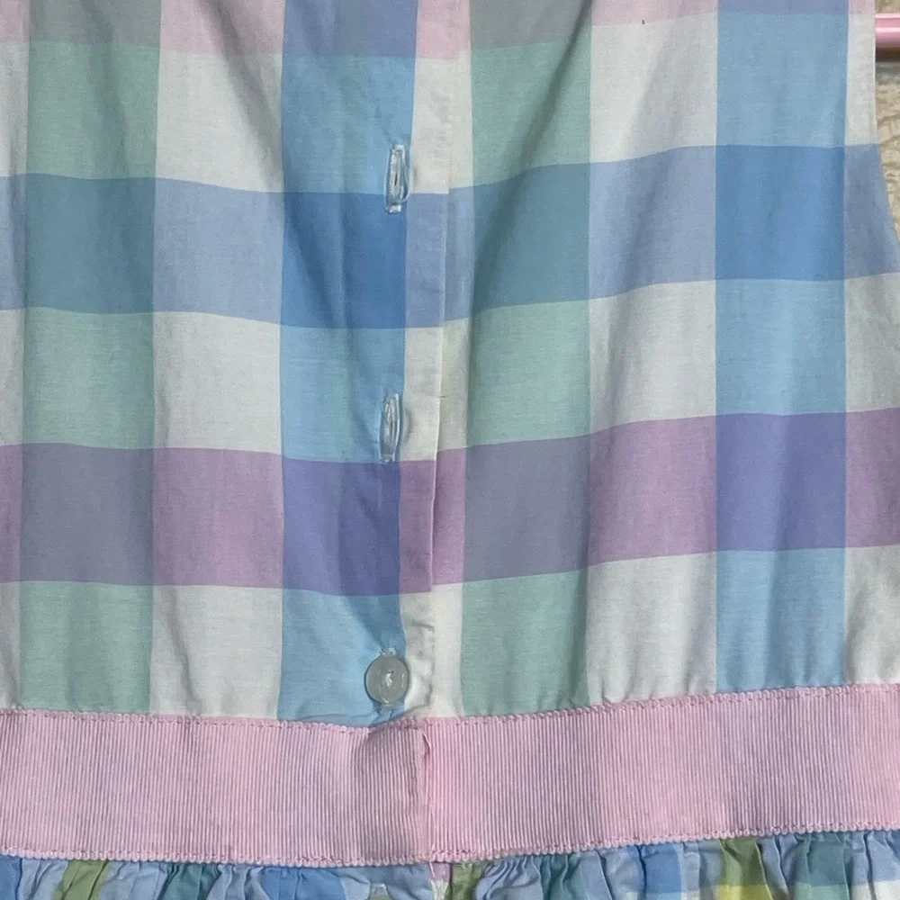 Girls Carters Pastel Plaid Party Dress 4 Toddler